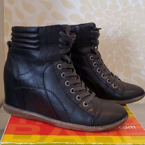 Black Wedge Boot